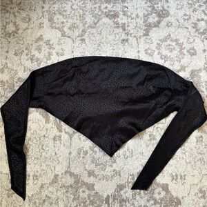 SHEIN Black Leopard Print Satin Tube Top